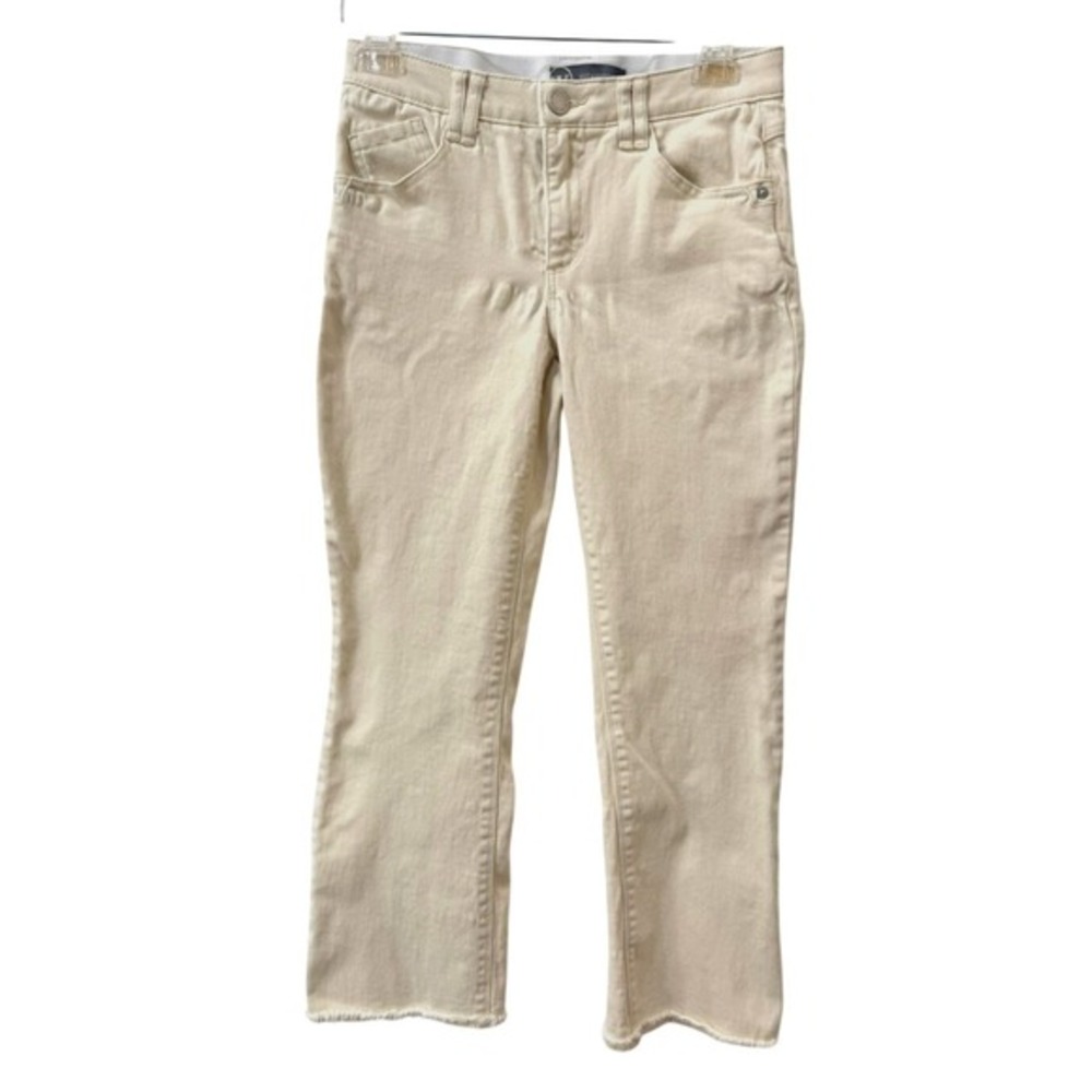 Wit & Wisdom Tatum Size 2 Off White Raw Hem Ankle Length‎ Straight Jeans